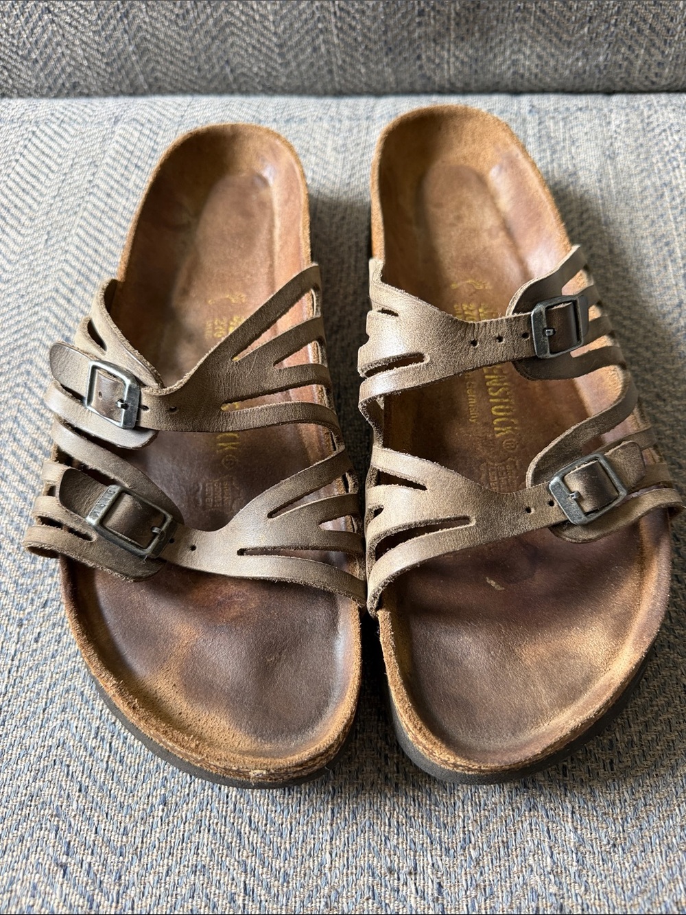 Birkenstock Birki’s Granada Green Leather Slide Sandals Size42(L11/M9